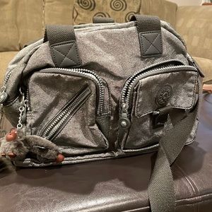 Cute sparkly silver medium crossbody bag